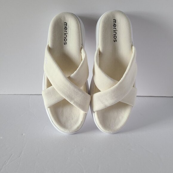 MERINOS WOMAN'S SANDAL NATURAL WHITE SIZE 10-- NWOT - Picture 6 of 10